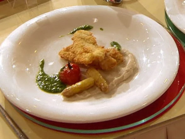 Rezept: Gebackene Scholle mit Gemüse und Kräutern (Team Müll) Gebackene Scholle mit Gemüse und Kräutern (Team Müll) - Rezept