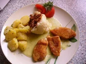 Rezept: Hähnchenbrust mit Blumenkohl und Röstkartoffeln Hähnchenbrust mit Blumenkohl und Röstkartoffeln - Rezept