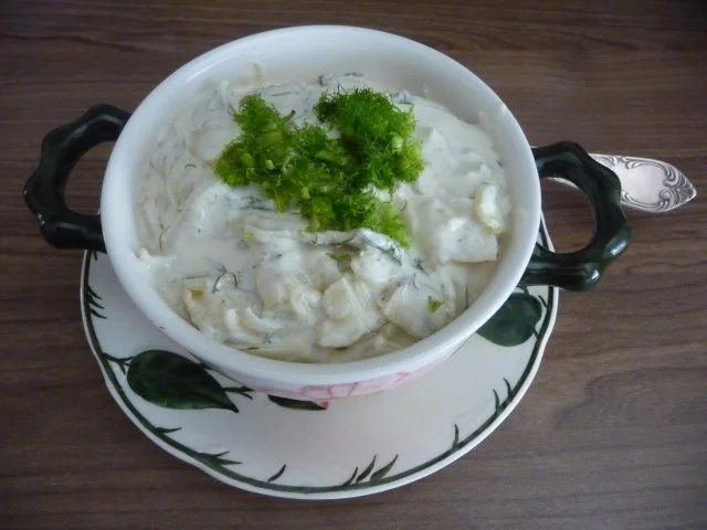 Fisch : Gedünsteter Alaska-Seelachs an Fenchel-Meerrettich mit Reis und Möhrensalat - Rezept - Bild Nr. 11