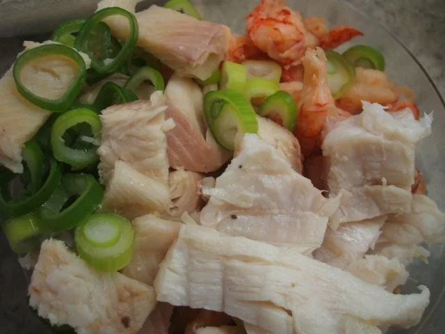 Rezept: Sülzen: Sülze von Süßwasser-Getier auf Orangenmeerrettichschaum Bild Nr. 4 Sülzen: Sülze von Süßwasser-Getier auf Orangenmeerrettichschaum - Rezept - Bild Nr. 4