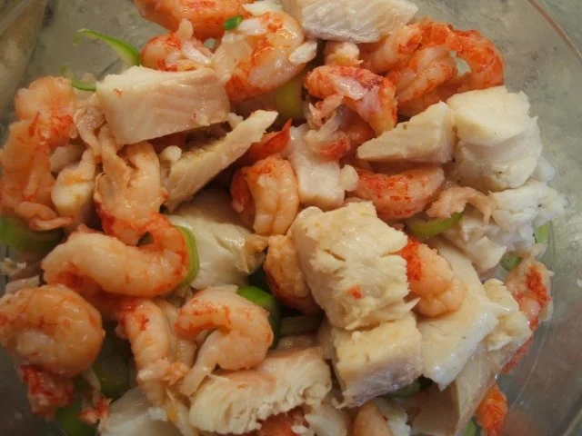 Rezept: Sülzen: Sülze von Süßwasser-Getier auf Orangenmeerrettichschaum Bild Nr. 6 Sülzen: Sülze von Süßwasser-Getier auf Orangenmeerrettichschaum - Rezept - Bild Nr. 6