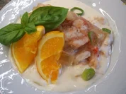 Sülzen: Sülze von Süßwasser-Getier auf Orangenmeerrettichschaum - Rezept