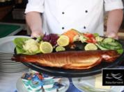 Geräucherte Lachsforelle auf Bandnudeln mit Zitronensahnesoße - Rezept