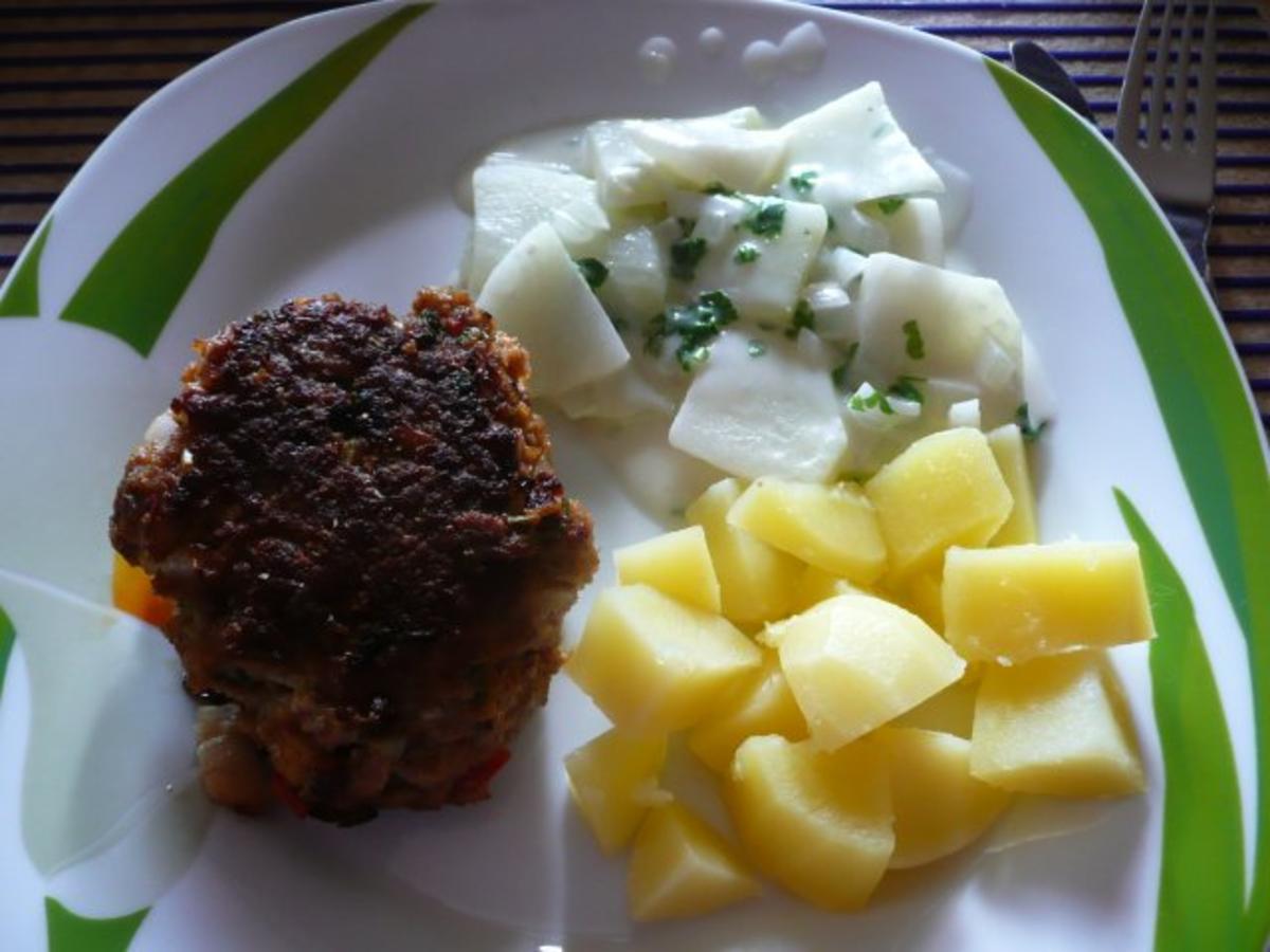 Fleischküchelchen  mit Pepp & Kohlrabi,Salzkartoffel - Rezept - Bild Nr. 10