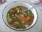 Suppen & Eintöpfe : Bohnen mit geräuchertem Bauchspeck - Rezept