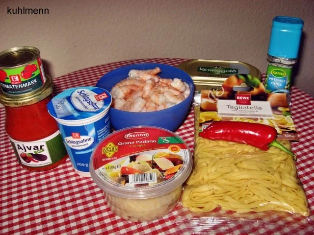 Garnelen in Ajvar/Käse - Rahmsoße - Rezept - Bild Nr. 2