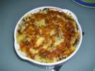 Hackfleisch  Nudelauflauf mit Spinat - Rezept