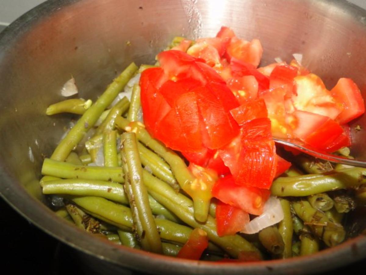 Frikadellen aus dem Backofen mt Bohnen-Paprika-Gemüse für Bianca, die ...