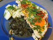 Frischer Blattspinat mit Spiegelei, wenn es wieder schnell gehen muss, Kennt jeder, den - Rezept