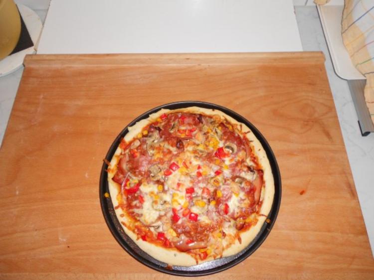 Pizzateig für ein Blech oder 2 runde Pizzen - einfach - 227 kcal/100g