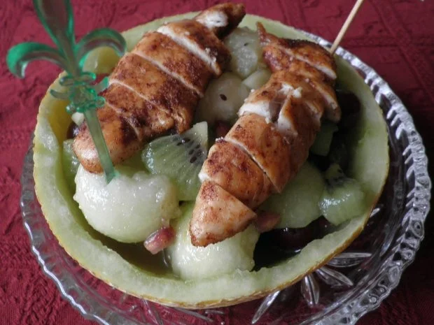 Rezept: Melonensalat und Hähnchen ... Bild Nr. 8 Melonensalat und Hähnchen ... - Rezept - Bild Nr. 8