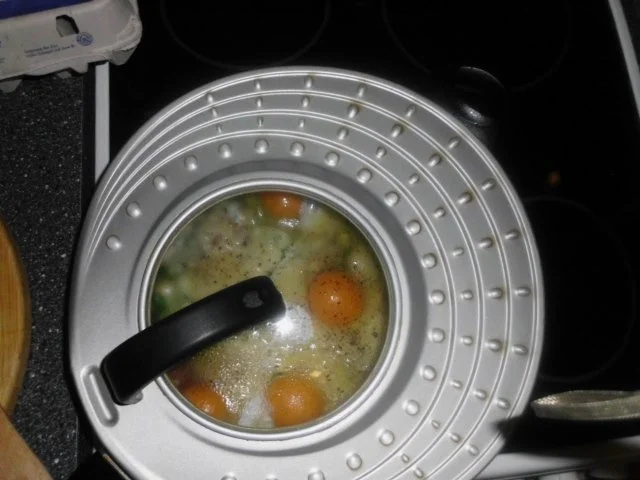 Rezept: Ham and Eggs...and Cheese...und Lauchzwiebeln Bild Nr. 5 Ham and Eggs...and Cheese...und Lauchzwiebeln - Rezept - Bild Nr. 5