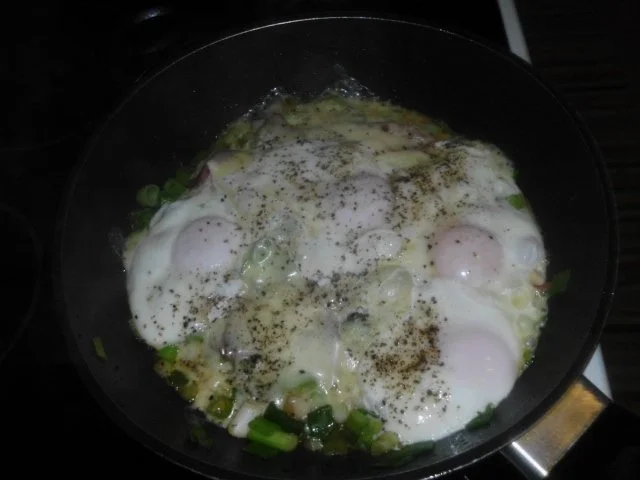 Rezept: Ham and Eggs...and Cheese...und Lauchzwiebeln Bild Nr. 6 Ham and Eggs...and Cheese...und Lauchzwiebeln - Rezept - Bild Nr. 6