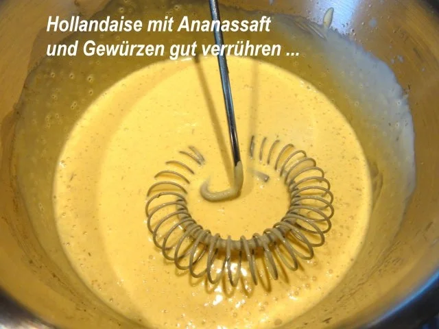 Rezept: Fleisch: HAWAI-SCHNITZEL an Safranreis Bild Nr. 5 Fleisch: HAWAI-SCHNITZEL an Safranreis - Rezept - Bild Nr. 5