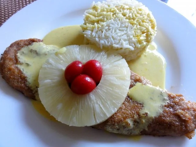 Rezept: Fleisch: HAWAI-SCHNITZEL an Safranreis Bild Nr. 7 Fleisch: HAWAI-SCHNITZEL an Safranreis - Rezept - Bild Nr. 7