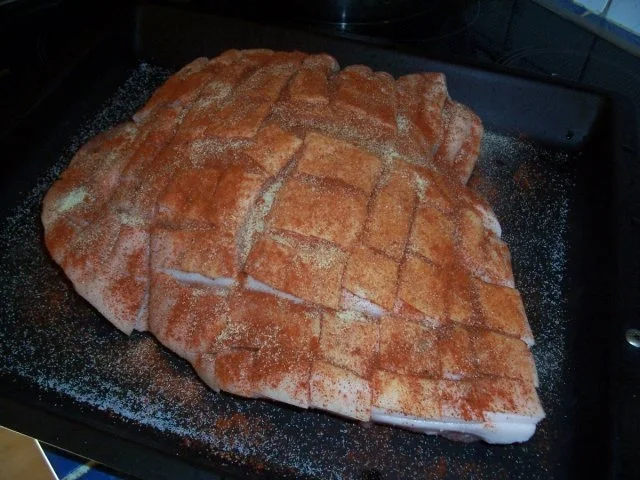 Schweinebauch mit Knödel-Pfifferlingfüllung - Rezept - Bild Nr. 16