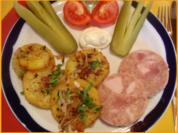 Bratkartoffelblüten mit Sülze - Rezept