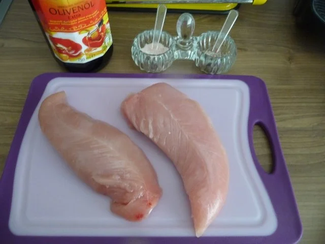 Geflügel : Putenbrust mit Kokos-panade mit Gemüse an Penne - Rezept - Bild Nr. 11