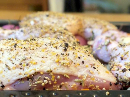 Backofenhuhn mit Pfeffer, Senf und Fenchel - Rezept - Bild Nr. 11