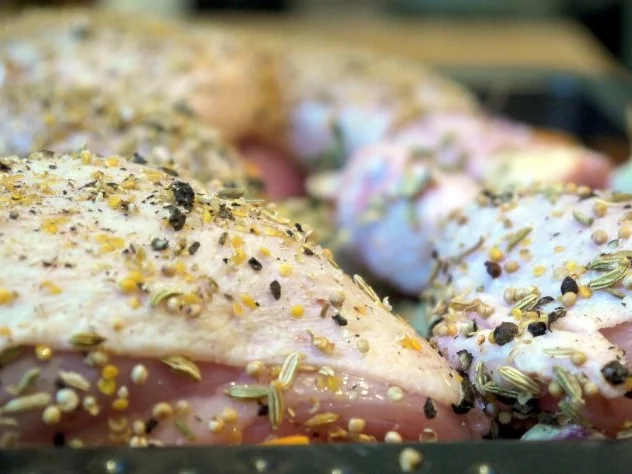 Backofenhuhn mit Pfeffer, Senf und Fenchel - Rezept - Bild Nr. 12