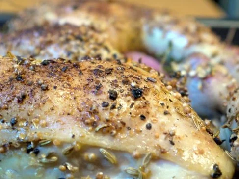 Backofenhuhn mit Pfeffer, Senf und Fenchel - Rezept - Bild Nr. 14