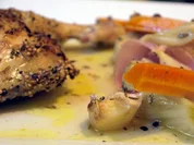 Backofenhuhn mit Pfeffer, Senf und Fenchel - Rezept