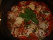 Kartoffel-Tomaten-Mozzarella-Pfanne - Rezept