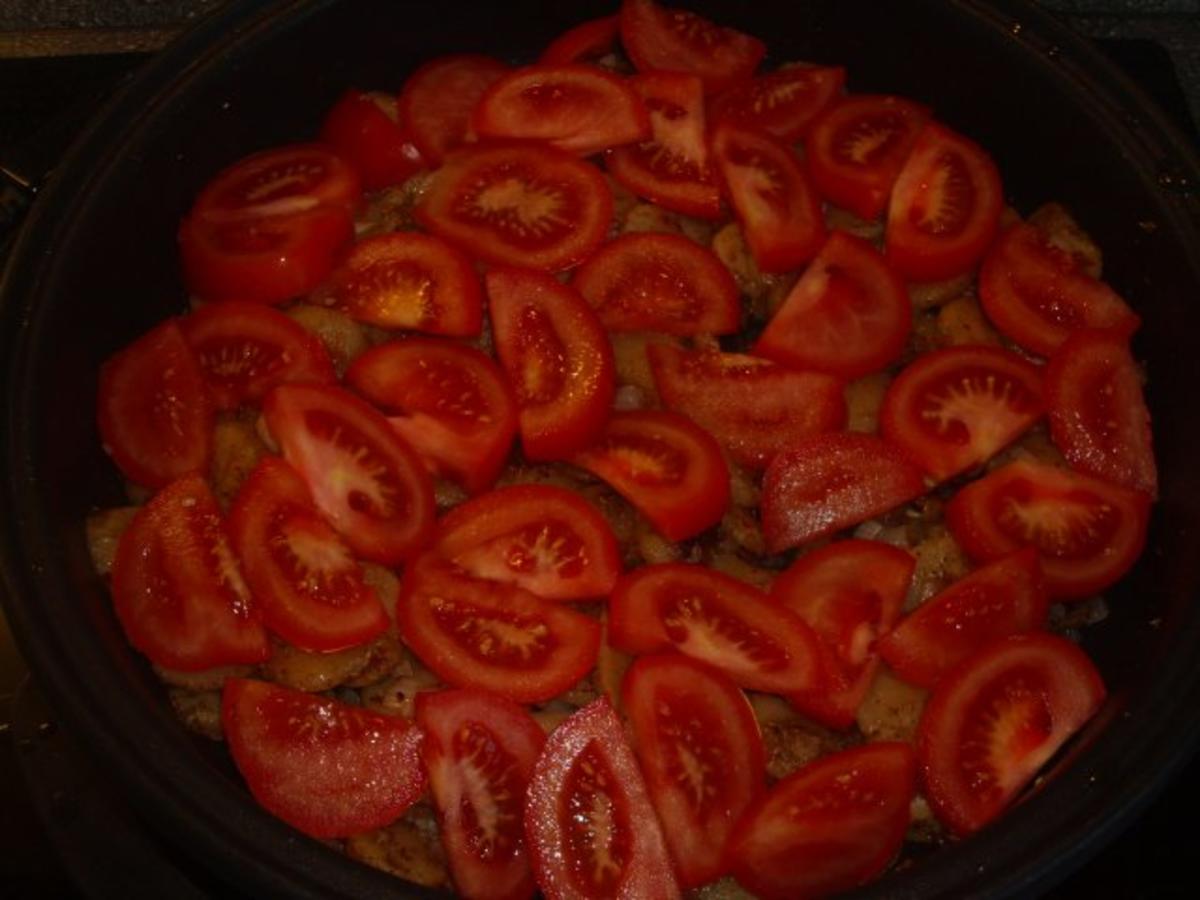 Kartoffel-Tomaten-Mozzarella-Pfanne - Rezept - Bild Nr. 3
