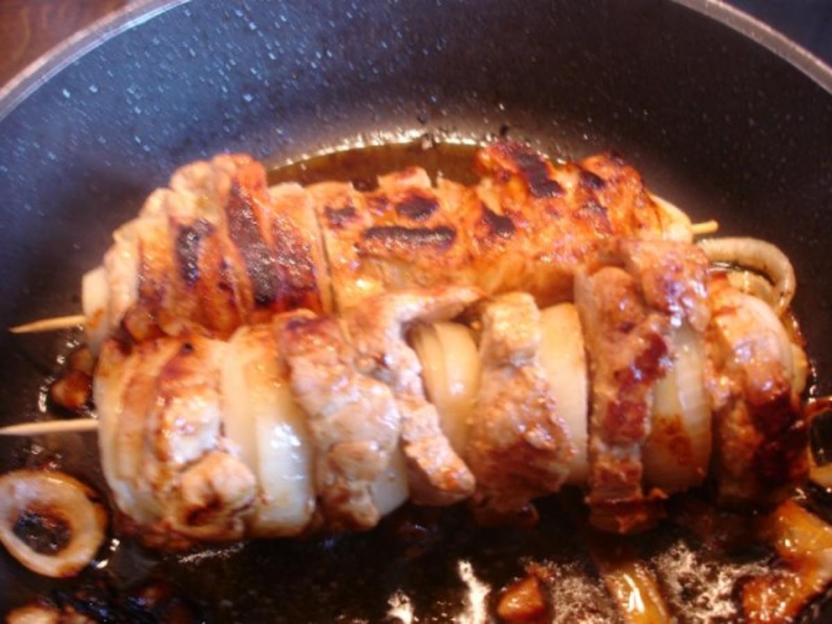 Schweinefiletspieße mit Currysauce und Backofen Pommes frites - Rezept - Bild Nr. 18