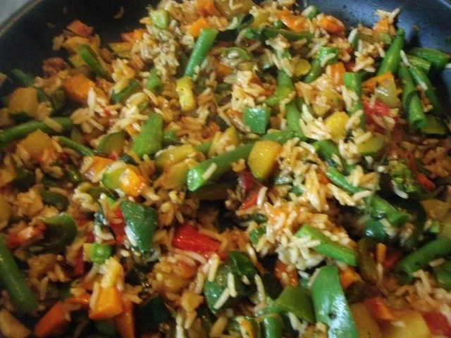 Gemüsereis mit Geschnetzeltem vom Minutensteak - Rezept - Bild Nr. 2