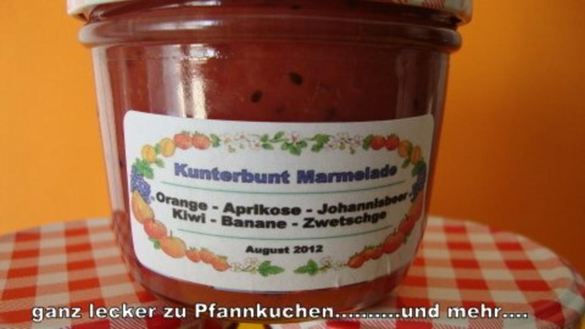 Kunterbunte Marmelade - Rezept