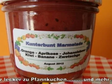 Kunterbunte Marmelade - Rezept