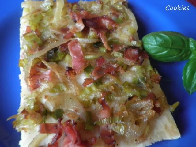 Flammkuchen mit Lauch ... - Rezept