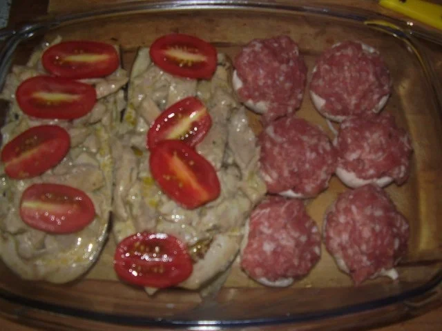 Gefüllte Aubergine und Champignons - Rezept - Bild Nr. 10