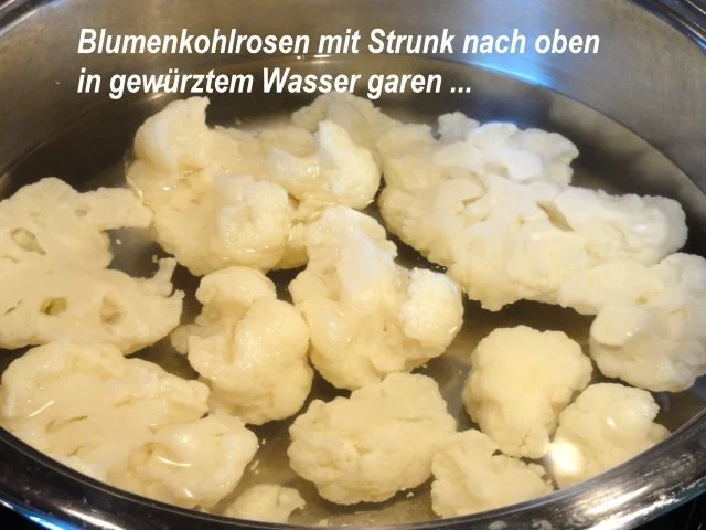 Gemüse:   BLUMENKOHL  an Bêchamelsauce - Rezept - Bild Nr. 2