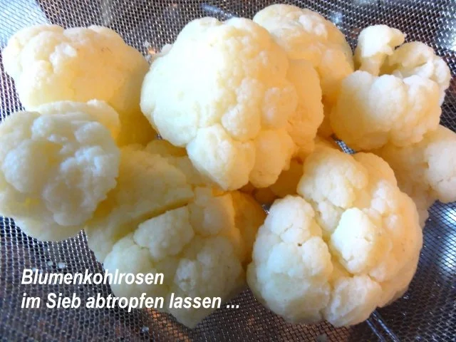 Gemüse:   BLUMENKOHL  an Bêchamelsauce - Rezept - Bild Nr. 4