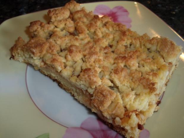 Apfelblechkuchen mit Streusel - Rezept mit Bild - kochbar.de