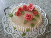Marzipan-Rosen-Torte - Rezept