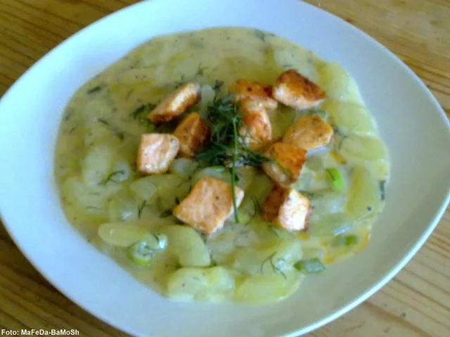 Schmorgurken mit Lachs - Rezept