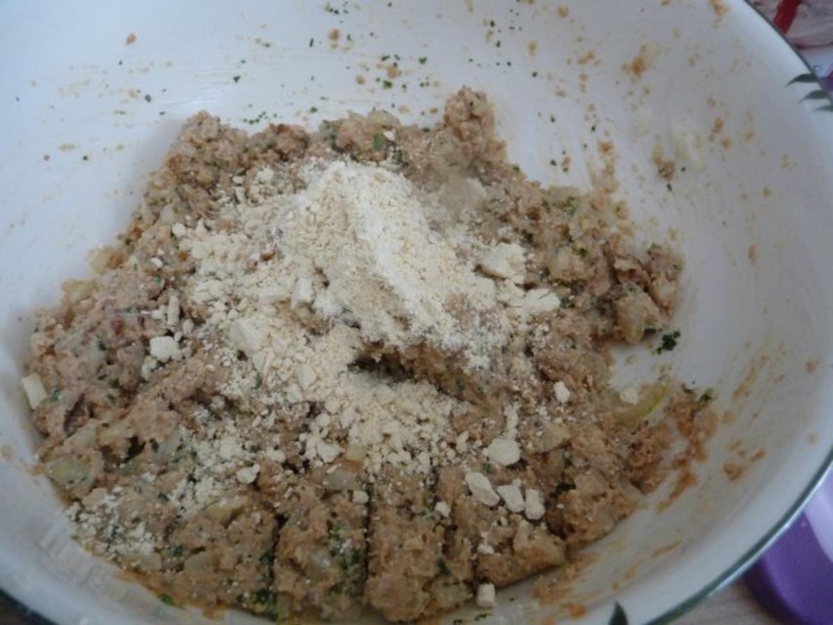 Fleischlos : Tofu-Soja-Kräuter-Bällchen an Kartoffeln - Rezept - Bild Nr. 9