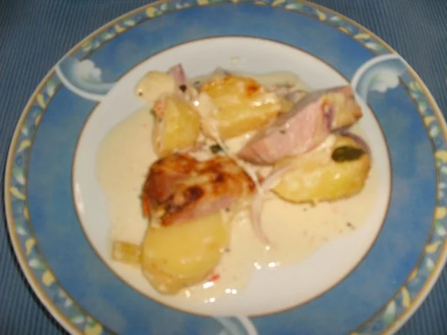 Zwiebel-Apfel Gratin - Rezept