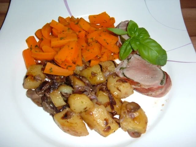 Fleisch : Schweinefilet mit Basilikumblättern - Rezept - Bild Nr. 7