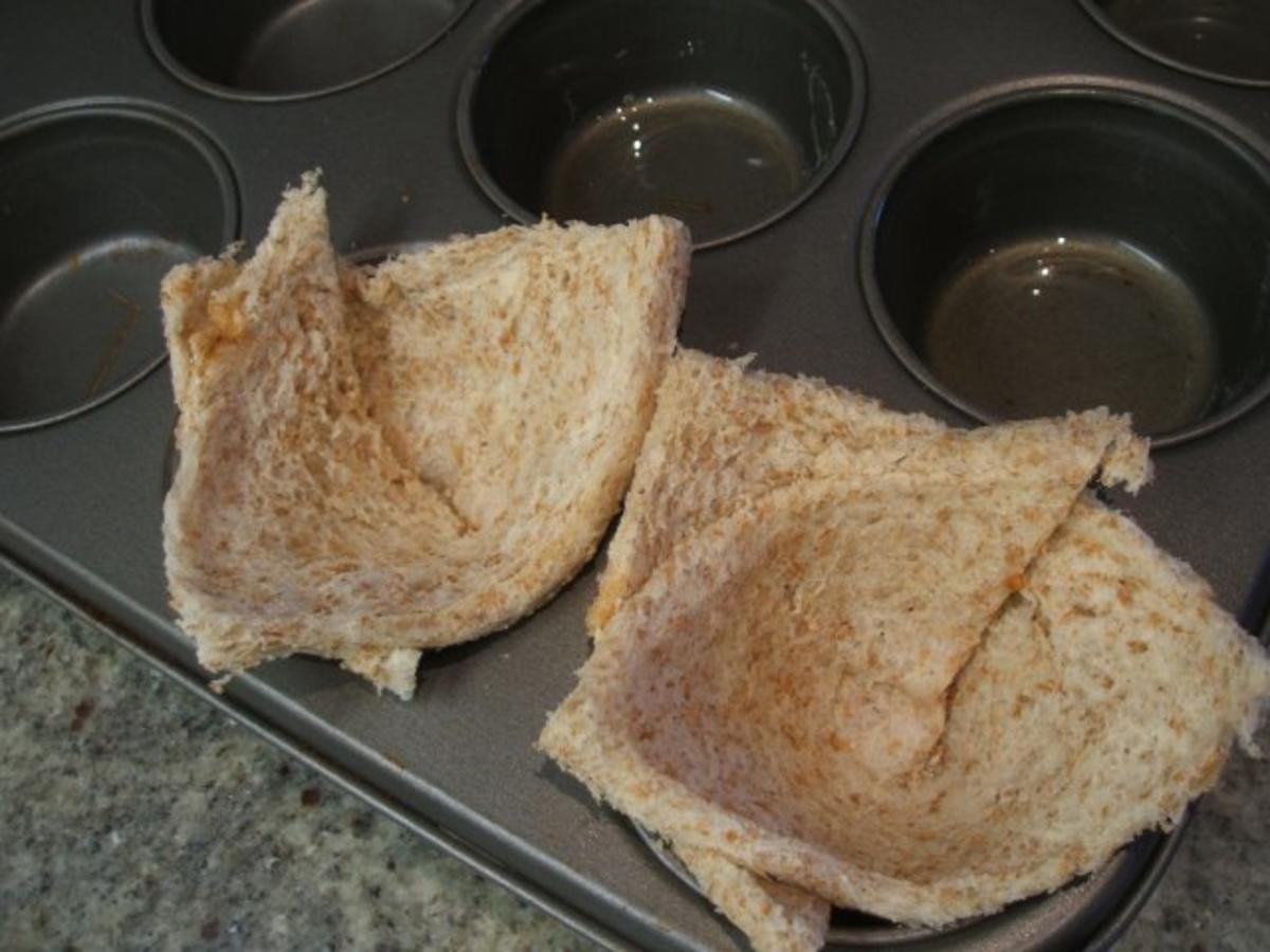 Toast: (Brot-)Körbchen mit frischer Füllung - Rezept - Bild Nr. 7