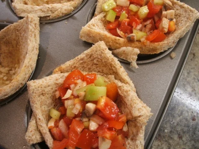 Toast: (Brot-)Körbchen mit frischer Füllung - Rezept - Bild Nr. 14