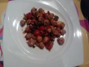 Pan Salsiccia e funghi molto picante  --  Wurstpfanne Salsiccia Picante mit Champis scharf - Rezept