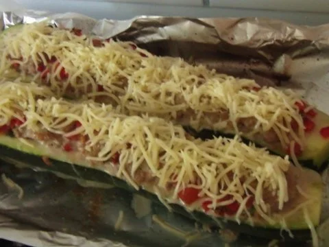 Überbackene Zucchini mit Hack und Reis - Rezept - Bild Nr. 7