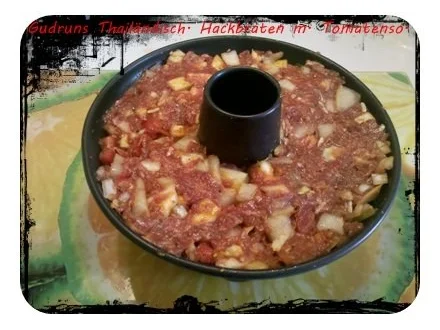 Rezept: Hackfleisch: Thailändischer Hackfleischbraten mit Tomatensoße und Pellkartoffeln Bild Nr. 6 Hackfleisch: Thailändischer Hackfleischbraten mit Tomatensoße und Pellkartoffeln - Rezept - Bild Nr. 6