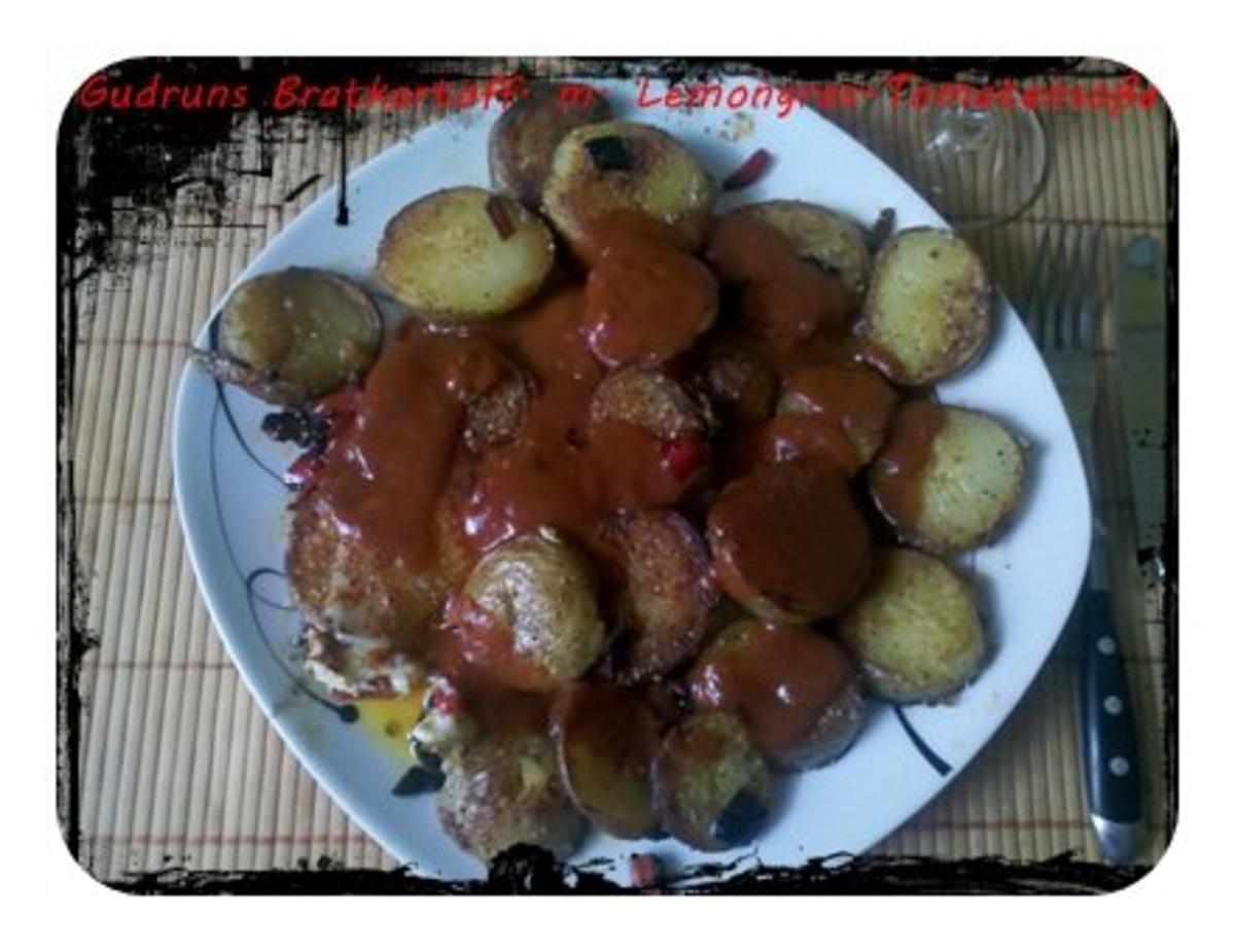 Kartoffeln: Bratkartoffeln mit Spiegelei und Tomaten-Lemongras-Soße - Rezept - Bild Nr. 13