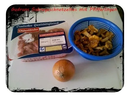 Rezept: Fleisch: Sahnegeschnetzeltes mit frischen Pfifferlingen Bild Nr. 2 Fleisch: Sahnegeschnetzeltes mit frischen Pfifferlingen - Rezept - Bild Nr. 2