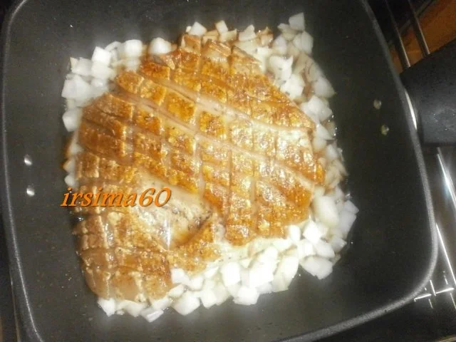 Spanferkelkeule mit Honigkruste - Rezept - Bild Nr. 6